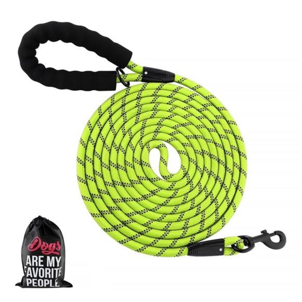 Pet Long Rope Dog Leash, Heavy Duty, Reflective, With Comfortable Padded